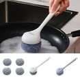 YIJIAKEJILSL Dish Washing Wand Stainless Steel Dish Soap Bar with Brush