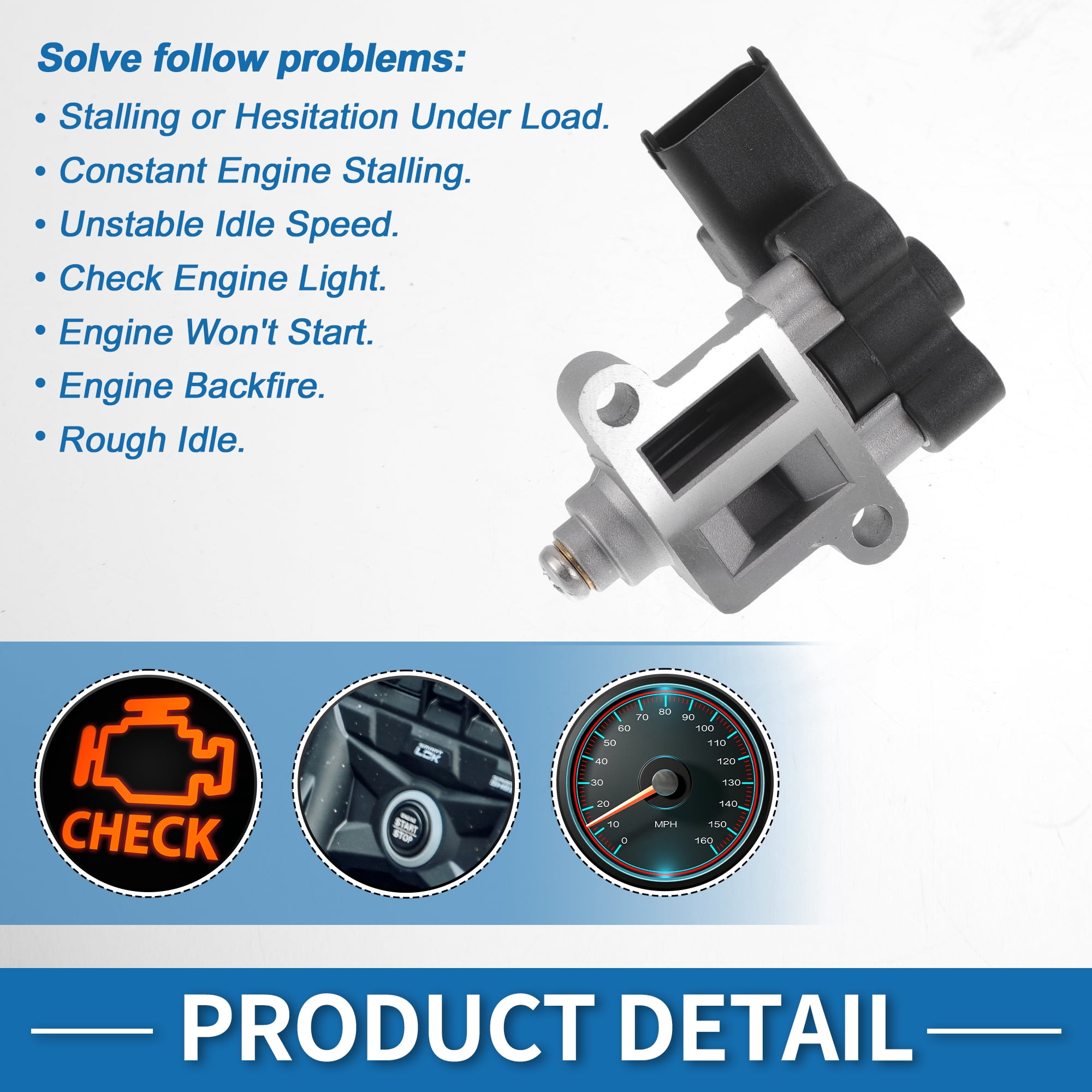Unique Bargains Car Idle Air Control Valve for Hyundai Tucson 2015-2019 Replace No.3515002800 IACV Idle Motor Idle Air Control Valve for Stable Engine Operation