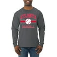 thumbnail image 1 of Wild Bobby City of Atlanta Baseball Fantasy Fan Sports Men's Long Sleeve T-Shirt, Charcoal, Large, 1 of 6