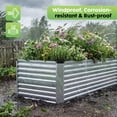 thumbnail image 5 of SHOUFTW 8x4x2 ft Galvanized Rectangular Raised Garden Bed, Outdoor Metal Planter Box with Rust-Resistant Steel, Easy to Assemble, Ideal for Vegetables, Flowers & Herbs, 5 of 7