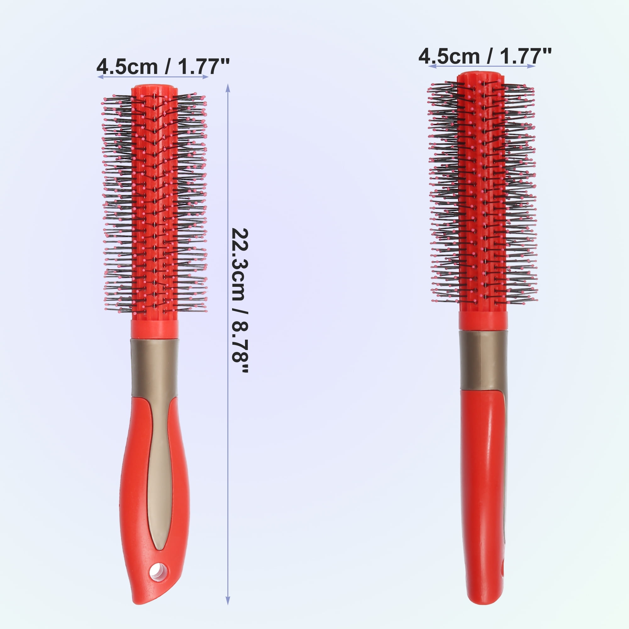 Unique Bargains for Straight Curly Plastic Hair Brush Red 1Pc