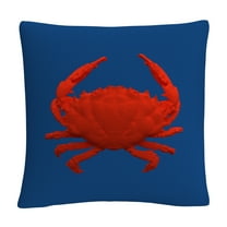 Modern 3D Red Crab By Abc 16 X 16 Decorative Throw Pillow