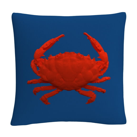 Modern 3D Red Crab By Abc 16 X 16 Decorative Throw Pillow