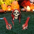 thumbnail image 5 of BiFandian Halloween Skeleton Decorations Outdoor, Skull Ground Breaker Stakes, Outdoor Scary Halloween Yard Lawn Garden Decorations, 5 of 7