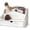 A-Whitewash, variant on Rebee Vision Mail Organizer for Desk with 4-Slot for Home & Office, Brown