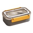 thumbnail image 1 of 1 Set 800/1600ML Lunch Box 304 Stainless Steel Water-filled Heating Food Container for Office, 1 of 8