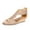CHAMPAGNE-PAT, variant on Womens Open Toe Espadrilles Dressy Platform Sandals Slip on Elastic Ankle Strap Wedges Sandals
