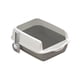 thumbnail image 2 of Bandeja de arena para gatos antisalpicaduras, para gatos, elevada, grande, resistente y semi Gris, 2 of 9