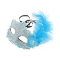 thumbnail image 1 of Unique Bargains 1 Pc Princess Feather Half Face Party Mask for Masquerade Party Blue, 1 of 5