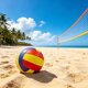 thumbnail image 4 of Balón de voleibol de entrenamiento | Balón de voleibol de playa cosido a máquina | Balón de voleibol grueso antideslizante para entrenamiento en canchas interiores y exteriores, 4 of 7