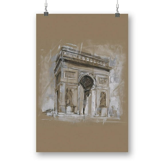 Brushwork Architecture I Poster - Ethan Harper Designs,