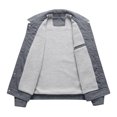 thumbnail image 5 of DayScoop Solid Color Outer Jacket for Men Casual Outerwear Big & Tall Fashion Winter Long Sleeved Lapel Button Cardigan Thick Corduroy Lamb Wool Tops Plus Size, 5 of 5