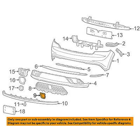 1999 Dodge Durango Front Bumper - Dodge CHRYSLER OEM 16-17 Durango Front Bumper-Bezel 68252339AA