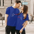 thumbnail image 2 of LUOGENLI T-shirts pour Femme pour Femmes T-Shirt pour Couple Imprimé Col Rond Manches Courtes T-Shirt T-shirts pour Femmes T-Shirt Graphique Saint-Valentin T-shirts pour Femmes T-shirts Graphiques TTG Grande Taille Pâques Bleu TTG, 2 of 5
