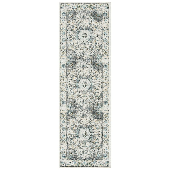 SAFAVIEH Evoke Teale Traditional Area Rug, Grey/Gold, 11' x 15'