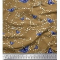 thumbnail image 1 of Soimoi Brown Rayon Crepe Fabric Dot & Butterfly Print Fabric by the Yard 46 Inch Wide, 1 of 3