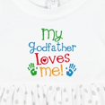 thumbnail image 4 of Inktastic My Godfather Loves Me Godson Baby Girls Baby Dress, 4 of 5
