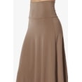 thumbnail image 5 of Women's Simple Foldover Stretch A-Line Flared Knee Length Skirt Comfy Stylish, 5 of 7