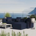 thumbnail image 3 of Modway Saybrook 4-Piece Fabric Upholstered Outdoor Patio Sectional Sofa in Navy, 3 of 12