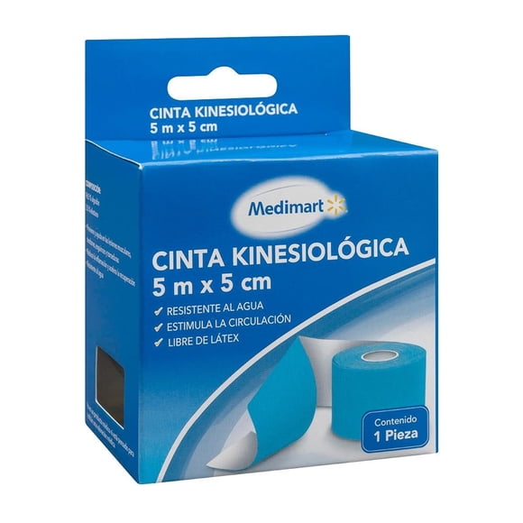 Cinta kinesiológica Medimart 5 m x 5 cm negra 1 pza