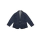 thumbnail image 1 of Chaquetas de talgrande pamujer Blazer de solade denim elástico con bloque de color en contraste Azul vaquero XXL, 1 of 5