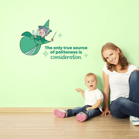 Consideration Fairy Godmother Quote Cartoon Quotes Decors Wall Sticker Art Design Decal for Girls Boys Kids Room Bedroom Nursery Kindergarten Home Decor Stickers Wall Art Vinyl Decoration (15x30 inch)