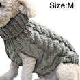 thumbnail image 2 of Ropa de invierno cálida y cómoda para perros Suéter para mascotas de color sólido, 2 of 5