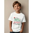 thumbnail image 4 of MAWOTEA Dear Santa It Was My Brother's/Sister's Fault Graphic Kid T-Shirt Casual Style With 100% Cotton Fabric,Suitable For Boys And Girls,Ideal Gift For Kids, 4 of 5