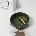 thumbnail image 4 of 2 Pieces Leather Storage Tray, Faux Leather Tray, Storage Tray (Dark Green + Orange), 4 of 5