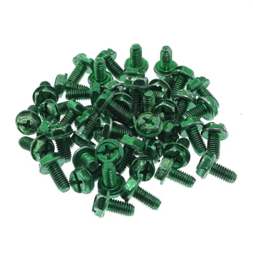 Electrical Box Ground Screws 10-32 x 3/8 in. Hex Head  Assortment Slotted Washer Head for Electrical Junction Boxes Metal Outlets Switch Boxes Green$$Tools & Hardware Other