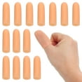 thumbnail image 1 of Uxcell 2" Mangas de Gel de Silicona para Dedos 14 Pcs Soporte Protector de Dedos Beige, 1 of 7