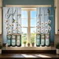 thumbnail image 5 of Mason Jar Daisy Butterfly God Quote Kitchen Curtain,Short Panel Window Valance for Sink,Breakfast Nook,Home Decor, 5 of 5