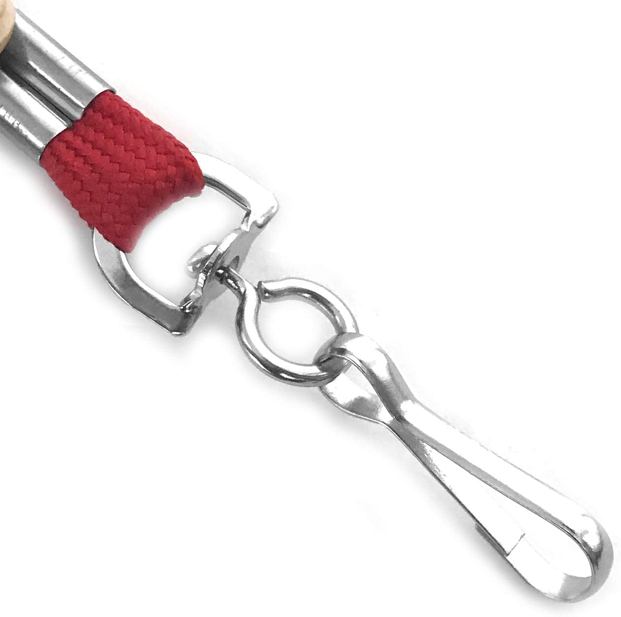 Lanyards 100 Pack Red with Swivel Hook Clips for ID Name Badge Holder