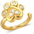 thumbnail image 1 of 14k Solid Gold Nose Rings Nose Rings for Women 20G, Diameter 8mm, 1 of 7