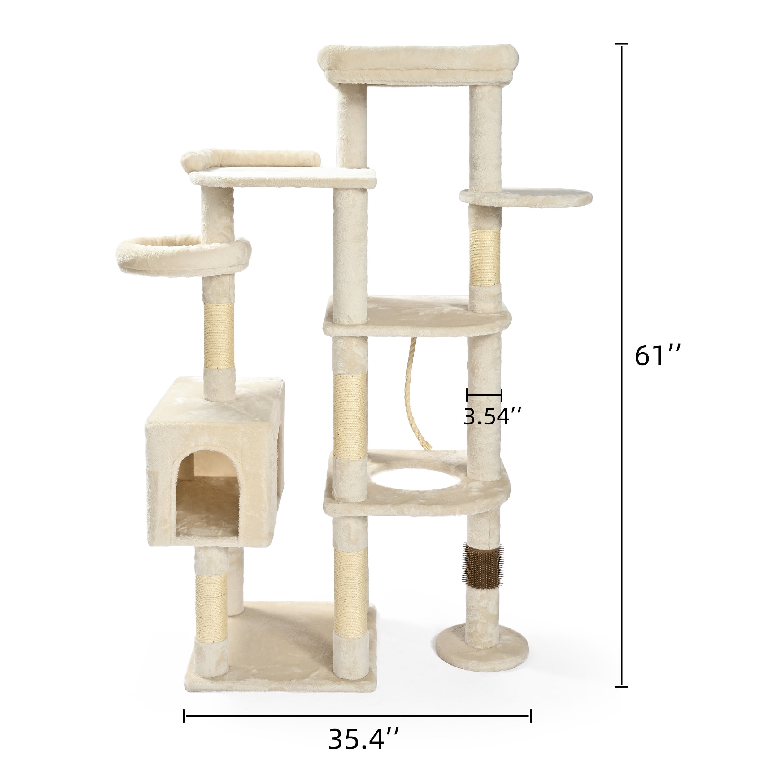 Vibrant Life Heavy Duty 8-Level 61" Cat Tree with Condo, Beige