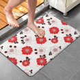 thumbnail image 4 of Pioneer Flower Floral Print Pattern Bathroom Rugs Mat, Non Slip Microfiber Bathroom Rug with Rubber Backing, Soft Mats for Bathroom Floor Tub Shower, 20"x32", 4 of 5
