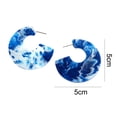 thumbnail image 2 of Pendientes en forma de C exagerados pop de personalidad, 2 of 5