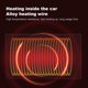 thumbnail image 3 of Calentador de coche portátil Descongelador de parabrisas automático Calentador de coche eléctrico portátil giratorio 360 (blanco 24 V), 3 of 8