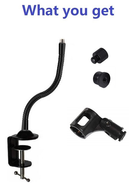 Podium Microphone Stand, Yeti Desk Mic Holder for Podcast, Meetings, Lectures,TV,Radio,Blue Yeti Snowball Microphones