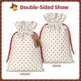 thumbnail image 2 of Honeii Minimalist Crosshatch Dots Print Small Burlap Bags,Christmas Drawstring Treat Bags Gift Bags Reusable Candy Goodie Wrapping Bags for Holiday Party Favors Supplies -Medium, 2 of 9