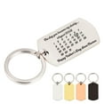 thumbnail image 6 of Personalized Calendar Keychain, Custom Date/Word Stainless Steel Keyring, Unique Gift for Him Her Birthday, Father's Day, Anniversary, Christmas, 6 of 7