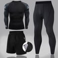 thumbnail image 2 of JAJAHO Mens Workout 3 Piece Outfits Tummy Control Long Sleeve Shirt And Pants Athletic Running Suit With Pockets For Basketball Training Soft Outfit, 2 of 3