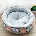 thumbnail image 4 of KQJQS Pet Bed for Medium Dogs, Round Cotton Kennel, Comfortable Soft Dog Nest, Cozy Sleeping Space for Pets, Easy to Clean, Gray Design, 4 of 6