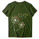 thumbnail image 4 of ICHUANYI Clearance Women Casual Letter Printing Short Sleeves Loose T-Shirt Blouse Tops(Green, L) ICHUANYI WER2023080901098, 4 of 6