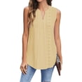 thumbnail image 2 of Sleeveless Women V Neck Lace Tank Tops Cami Shirt, 2 of 5