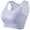 Blue, variant on Seamless Sports Bra, Medium Support Wire-Free Workout Bra with Mesh, Soft Padded Yoga Top for Large Bust Blue S