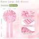 thumbnail image 4 of Satin Sovmössor för Kvinnor med Långt Naturligt Lockigt Hår, Satin Sovmössor med Brett Band för Att Spänna Åt För Honom Pink, 4 of 4