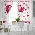 thumbnail image 5 of Happy Valentine's Day Blackout Curtains for Bedroom/Living Room, Beige Love Hearts Romantic Thermal Insulated Kitchen Drapes with Grommets, Light Blocking Window Treatment, 2 Panels 42" x 84", 5 of 7