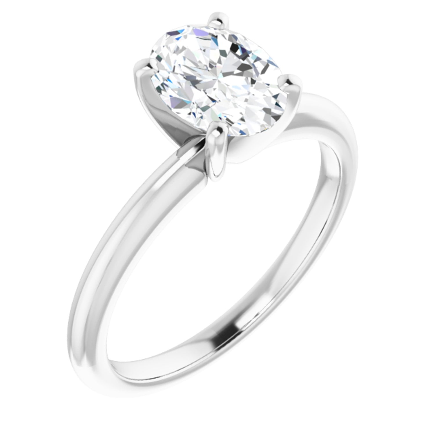 14K White Gold Moissanite Engagement Ring 1.50 CT Solitaire Excellent Round Cut 14K White Gold Moissanite Engagement Ring 1.50 CT Solitaire Excellent Round Cut
