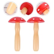 FOMIYES 2-Pack Wooden Darning Mushrooms Red Lightweight Sewing Tools for Household Mending and Fabric Repair